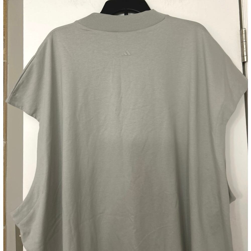 Adidas Basketball One Gray Oversized Sleeveless T Shirt Cotton Size 2X - Picture 10 of 16